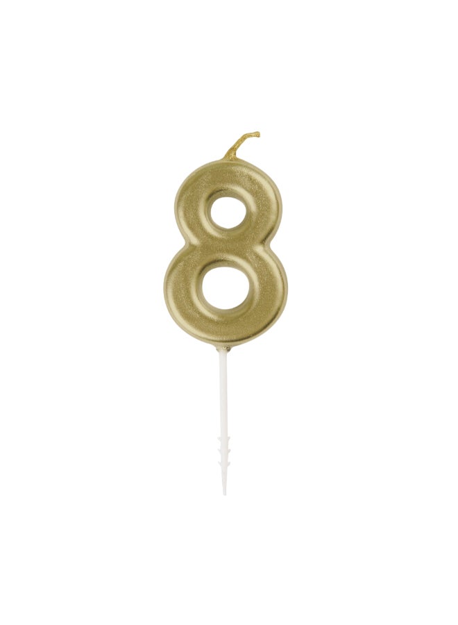 Unique Gold Number Candle 8 - Image 3